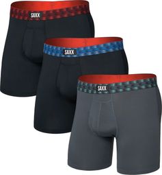 Saxx Multi-Sport Mesh Rood/Mint/Blauw Boxer 3-pack (x3)