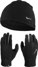 Pack Berretto + Paio di Guanti Donna Nike Run Fleece Nero