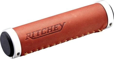 Manopole Ritchey Classic Locking Leather Marrone 130mm