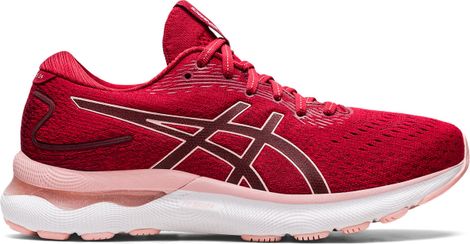 Asics Gel Nimbus 24 Running Shoes Red Pink Women's