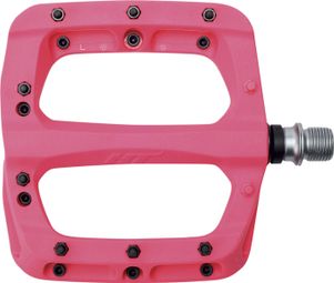 Paire de Pédales Nylon HT Components PA03A Rose Fluo