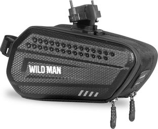 Sacoche de selle WILD MAN vélo de montagne étanche 1 2 L noire