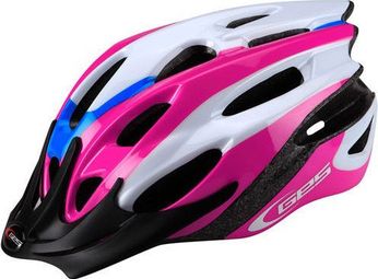 CASQUE JUNIOR APACHE 47/53 Rose Bleu Blanc.