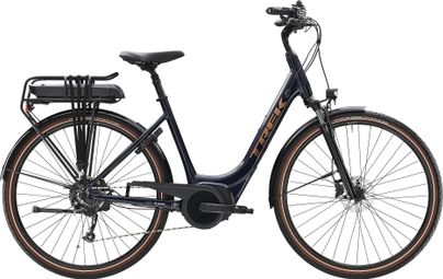 Vélo de Ville Électrique Trek Verve+ 2 Lowstep Shimano Acera/Altus 9V 400 Wh Bleu Foncé 2022
