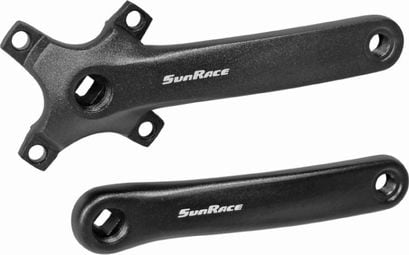 MANIVELLES VTT SUNRACE FCM800 ALU NOIR 175mm POUR BOITIER AXE CARRE POUR MONO DIAM. 96mm (SANS PLATEAU)