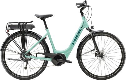 Vélo de Ville Électrique Trek Verve+ 2 Lowstep Shimano Acera/Altus 9V 500 Wh Vert Sauge 2023
