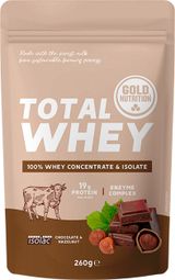Bevanda proteica GoldNutrition Total Whey al cioccolato e nocciole - 260 g
