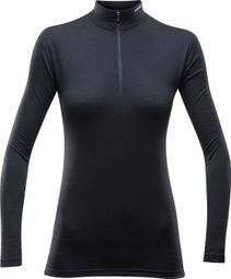 Devold Breeze Half Zip Neck Langarm T-Shirt Schwarz M