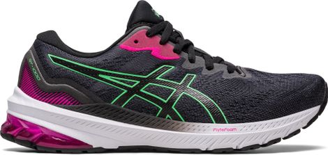 Chaussures de Running Asics GT-1000 11 Noir Rose Vert Femme