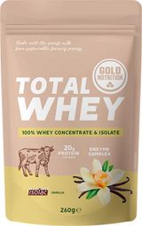 Bevanda proteica GoldNutrition Total Whey alla vaniglia - 260 g