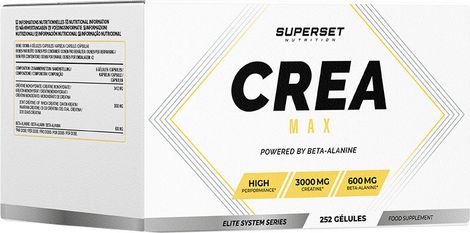 Crea Max (252 Caps) - Superset Nutrition - Créatines
