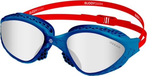 BuddySwim Ozean Swim Goggles Blue-Red/Clear