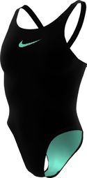 Nike Swim Logo Graphic Pebble Fastback zwemtop voor dames, zwart