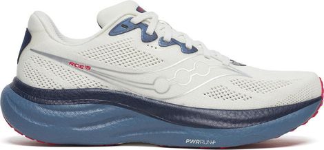 Saucony Ride 19 hardloopschoenen wit/blauw heren