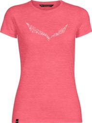 T-Shirt Salewa Solid Dry Rose Femme
