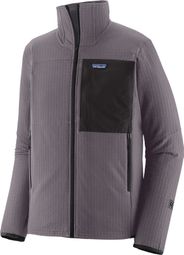 Forro polar Softshell Patagonia R2 TechFace gris para hombre
