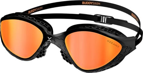 Gafas de natación BuddySwim OzeanX Negro/Naranja Espejo