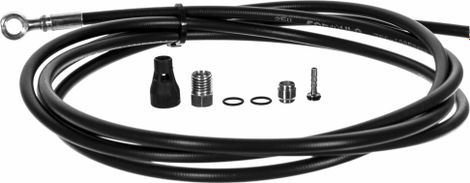 FORMULA Kit Durite Métallique Renforcée 200cm R1/RX/Mega/The One Noire + Raccords