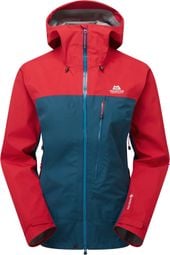 Mountain Equipment Makalu Waterdichte Jas voor dames Blauw/Rood