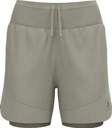 Short 2-En-1 Femme Odlo X-Alp Trail 5'' Gris