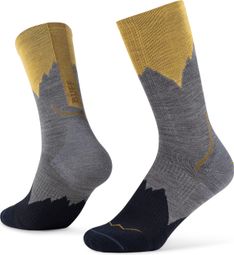 Chaussettes Buff Merino Lightweight Crew LWC3 Gris/Beige
