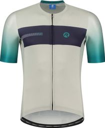 Maillot Manches Courtes Velo Rogelli Dawn - Homme - Sable/Turquoise/Noir
