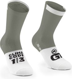 Calcetines Assos GT C2 Unisex Verde claro/Blanco