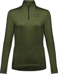 Women's Gore Wear Everyday Thermo 1/4-Zip Trui met lange mouwen Green