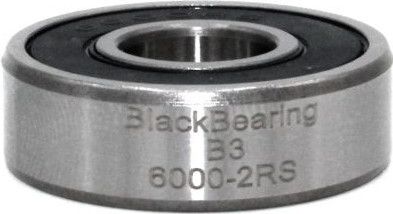 Black Bearing 6000-2RS 10 x 26 x 8 mm