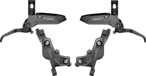 Sram Level Bronze Stealth 4-Piston Grey Brake Pair (Discless)