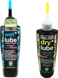 Kit Lubrifiant Muc-Off Condition Sèches et Humides 120+120ml