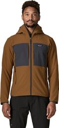 Patagonia R2 TechFace Hoody Fleece-Softshell, braun, für Herren