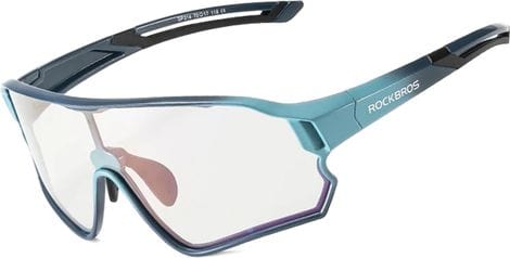 Lunettes de vélo polarisées Rockbros pour enfants de 8 à 14 ans - bleu