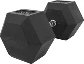 Haltères hexagonaux Gorilla Sports PRO - De 2 à 50 KG - Poids : 40 KG