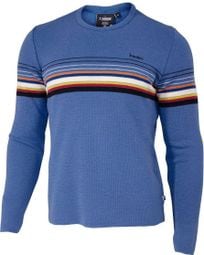 Pull en laine Ivanhoe retro-Col rond ample bleu suspendu-bleu