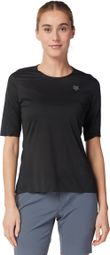 Maillot de manga corta Fox Flexair Ascent para mujer Negro