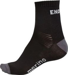 Lot de 2 Paires de Chaussettes Endura BaaBaa Merino Noir