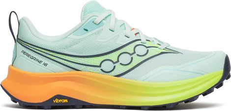 Saucony Peregrine 16 Damesschoenen Blauw/Oranje/Geel