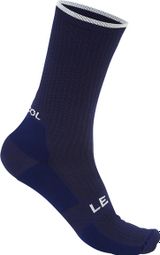 Hohe Socken mit Kragen Blau/Weiß