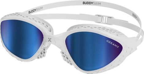 Lunettes de natation BuddySwim OzeanX Blanc/Bleu Mirror