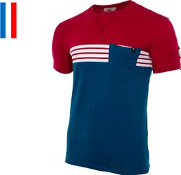 LeBram Short Sleeve T-Shirt with Tourmalet Pocket Red / Blue