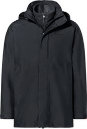 Heren Vaude Idris IV 3-in-1 Parka Zwart