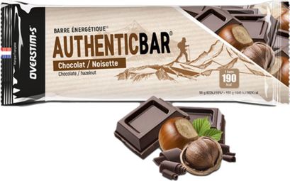 Barrita Energética Overstims Authentic Bar Chocolate / Avellana