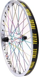 ROUE ARRIERE TOTAL TECHFIRE CHROME / RAINBOW SPOKES