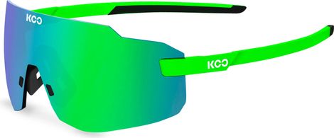 KOO Supernova Fluorescent Green Sunglasses - Mirror Green Lenses