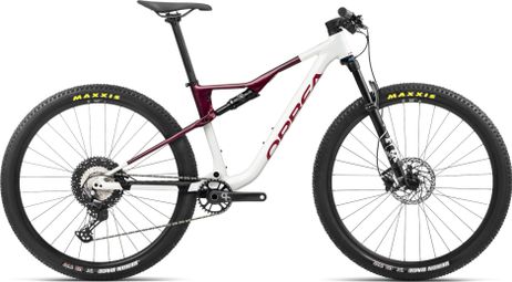 Orbea Oiz H30 MTB a sospensione completa Shimano Deore 12S 29'' White Chic Shadow Coral Red 2024