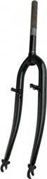 FOURCHE VTT 26  ACIER NOIRE FILETEE 1  V-BRAKE A TASSEAUX