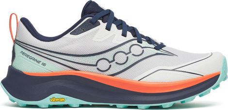 Zapatillas de trail Saucony Peregrine 16 Blanco/Azul/Naranja, Mujer