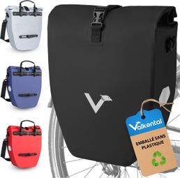 ValkBasic - sacoche de porte-bagages grande et étanche - noir