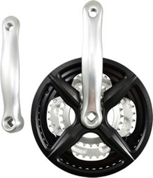 PEDALIER VTT TRIPLE 48-38-28D L170 ALU NOIR PARE CHAINE DEMONTABLE 7/8V (AXE 122MM)